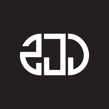 ZJJ letter logo design. ZJJ monogram initials letter logo concept. ZJJ letter design in black background.