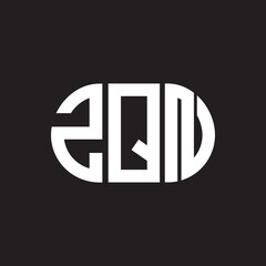 ZQN letter logo design. ZQN monogram initials letter logo concept. ZQN letter design in black background.