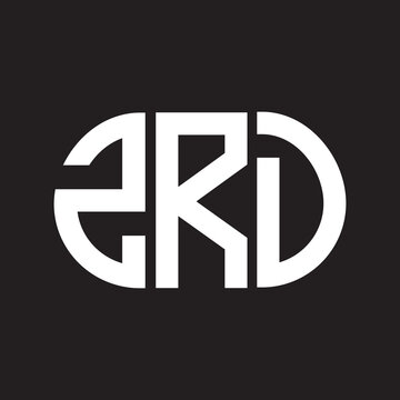 ZRD letter logo design. ZRD monogram initials letter logo concept. ZRD letter design in black background.