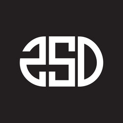 ZSO letter logo design. ZSO monogram initials letter logo concept. ZSO letter design in black background.