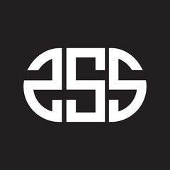 ZSS letter logo design. ZSS monogram initials letter logo concept. ZSS letter design in black background.
