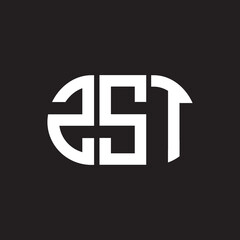 Fototapeta premium ZST letter logo design. ZST monogram initials letter logo concept. ZST letter design in black background.