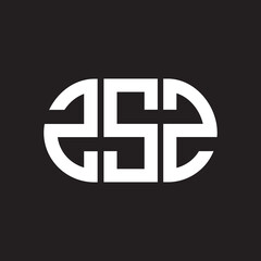 ZSZ letter logo design. ZSZ monogram initials letter logo concept. ZSZ letter design in black background.