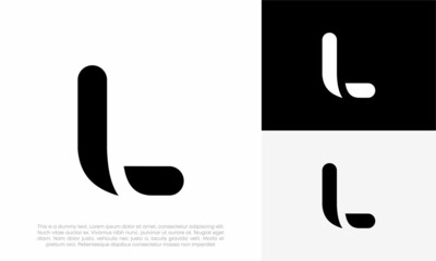 letter L logo initial abstract vector icon design illustration