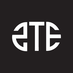 ZTe letter logo design. ZTe monogram initials letter logo concept. ZTe letter design in black background.ZTe letter logo design. ZTe monogram initials letter logo concept. ZTe letter design in 