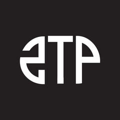 ZTP letter logo design. ZTP monogram initials letter logo concept. ZTP letter design in black background.