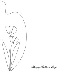 Happy mothers day card vector illustration