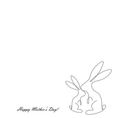 Happy mothers day card vector illustration