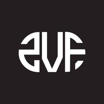 ZVF letter logo design. ZVF monogram initials letter logo concept. ZVF letter design in black background.