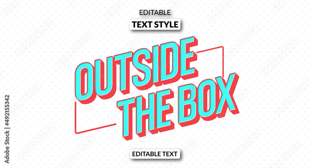 Wall mural editable text style effect - creative colorful text effect