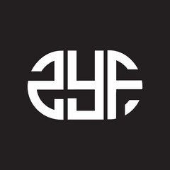 ZYF letter logo design. ZYF monogram initials letter logo concept. ZYF letter design in black background.