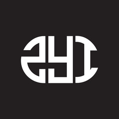 Obraz premium ZYI letter logo design. ZYI monogram initials letter logo concept. ZYI letter design in black background.