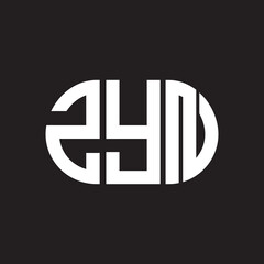 Obraz premium ZYN letter logo design. ZYN monogram initials letter logo concept. ZYN letter design in black background.