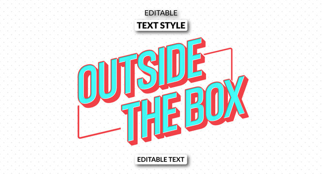 Editable text style effect - Creative colorful text effect