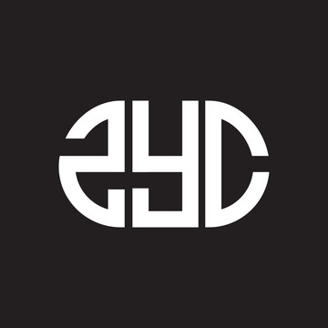 ZYC letter logo design. ZYC monogram initials letter logo concept. ZYC letter design in black background.