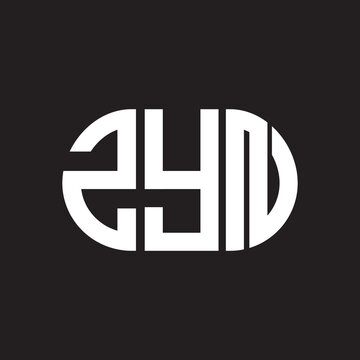ZYN letter logo design. ZYN monogram initials letter logo concept. ZYN letter design in black background.