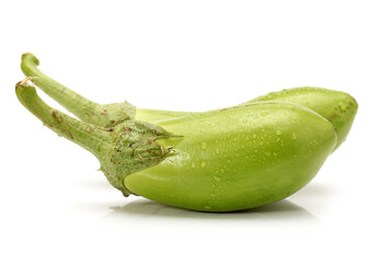 Ripe eggplant isolated on a white background