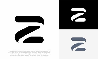 letter Z logo initial abstract vector icon design illustration