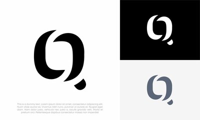 letter Q logo initial abstract vector icon design illustration