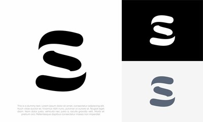 letter S logo initial abstract vector icon design illustration