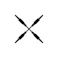 Audio jack icon isolated on white background