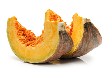 Orange pumpkin on white background