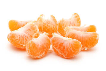 Orange mandarin or tangerine fruit isolated on white background