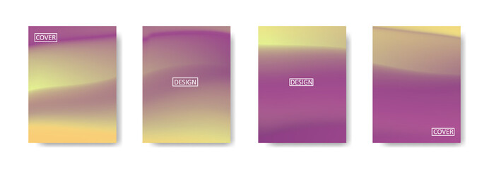 Set of abstract background with beautiful gradation color, colorful background for poster flyer banner backdrop.vertical banner.cool fluid background vector illustration