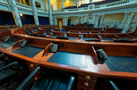 The chamber of the House of Representatives at the State Capitol in Boise, Idaho, USA - August 13, 2013