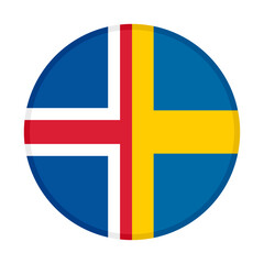 round icon with iceland and sweden flags. vector illustration isolated on white background