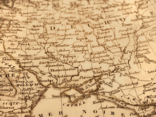 Fototapeta premium 古地図 黒海周辺地域とウクライナ