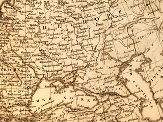 Fototapeta na wymiar 古地図　黒海周辺地域とウクライナ