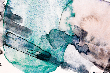 Blue watercolor abstract art
