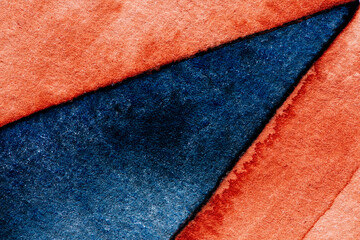 Bright orange and blue texture abstract background
