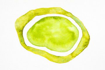 Abstract Circles Watercolor Green 