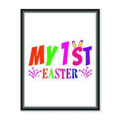 Fototapeta na wymiar Happy Easter Day T-Shirt Design vector, Happy Easter day SVG design craft for Cricut