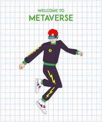 metaverse cartoon character illustration design