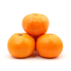 Orange mandarin or tangerine fruit isolated on white background