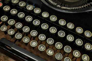 Old typewriter, broken useless device ...