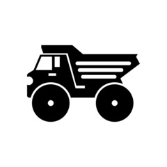 Dump truck icon design template vector isolated illustration