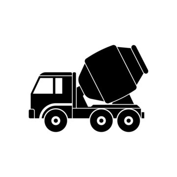 Cement truck icon design template vector isolated illustration