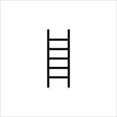 Ladder vector icon.Black vector icon isolated on white background