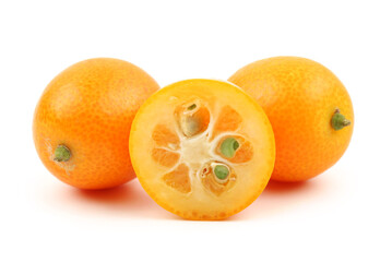 kumquat on a white background