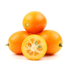 kumquat on a white background