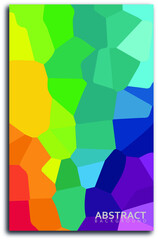 Mosaic rainbow portrait style painting. Abstract background. EPS 10.