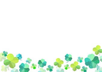 Clover クローバーfloral background frame フレーム 枠