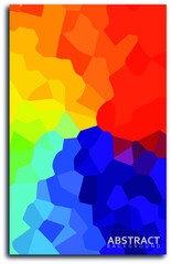 Mosaic rainbow portrait style painting. Abstract background. EPS 10.