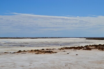 Australian outback salt pan at Lake Tyrrell