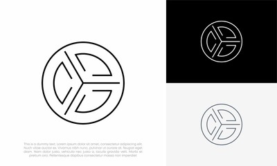 Fototapeta premium letter C geometry shape abstract logo initial vector icon design illustration
