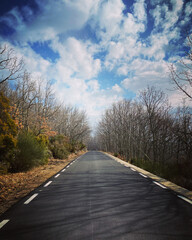 Carretera de la Sierra de Tormantos en el Valle del Jerte 
